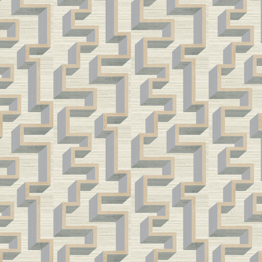 Arte Arte Marqueterie behang Detour Silver Linen 72700
