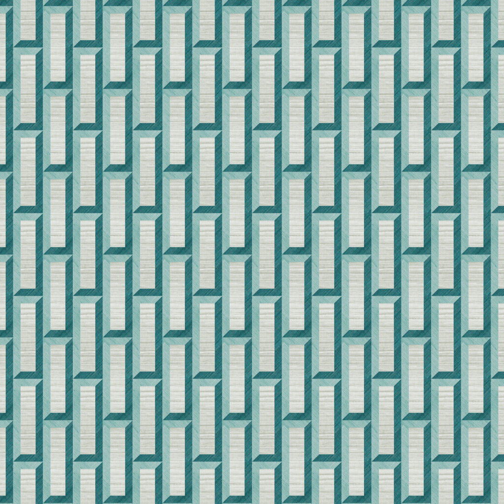 Arte Arte Marqueterie behang Biseau Turquoise Teal 72721