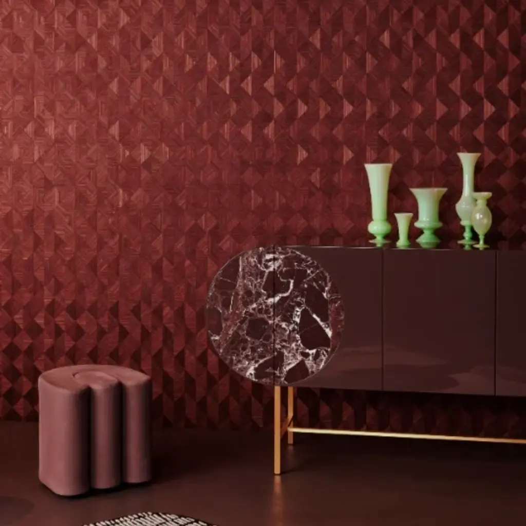 Arte Arte Marqueterie behang Optique Rubis 72762