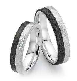 Ring Carbon/Zilver