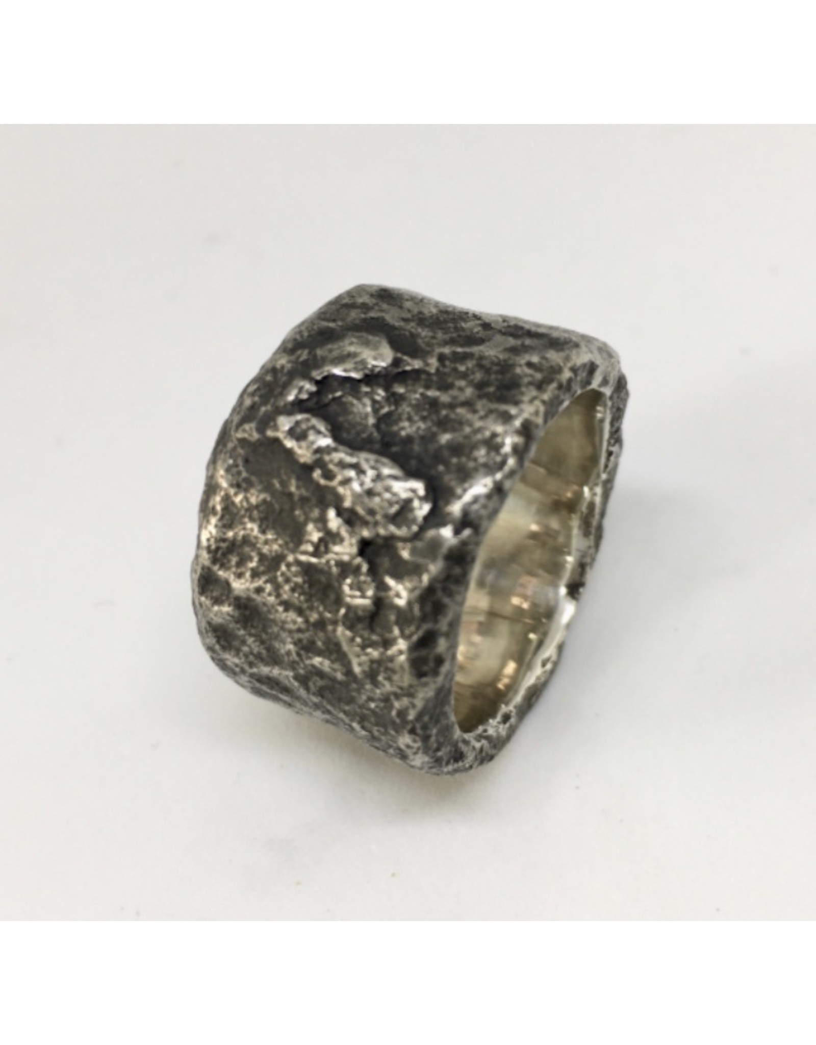 Ring geoxideerd zilver -