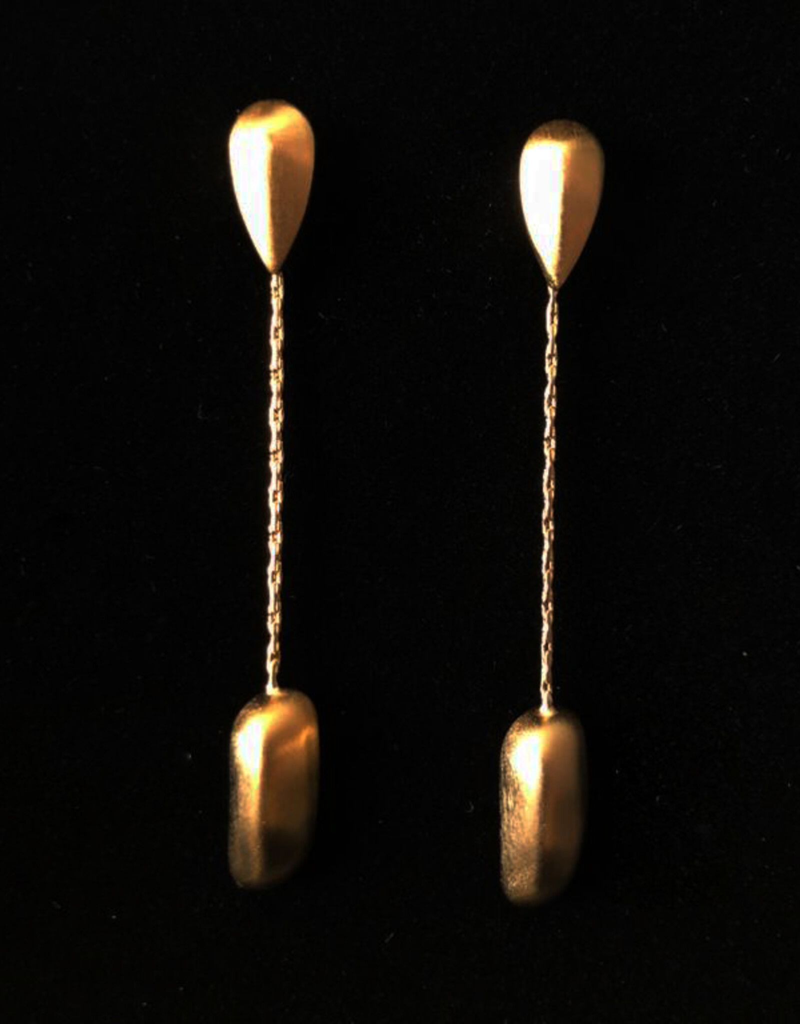 Earrings chain drop Goldplated