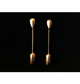 Earrings chain drop Goldplated