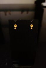 Post earrings 2 tubs gold-plated