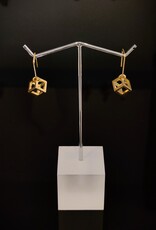 Earrings cubes gold-plated