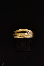 Wrap ring with zircon gold-plated