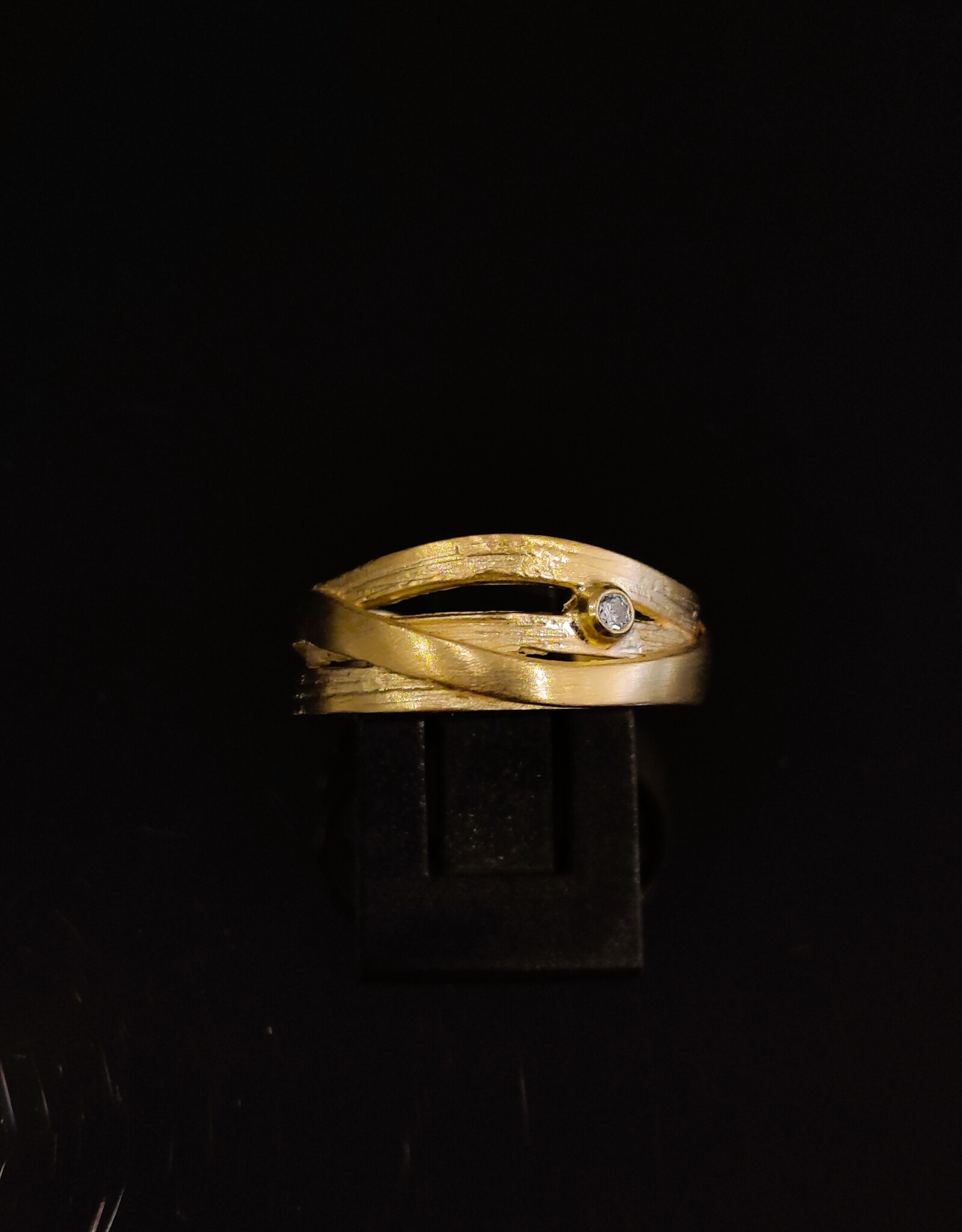 Wrap ring with zircon gold-plated