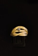 Wrap ring zircon gold-plated