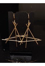 Earrings triangles gold-plated