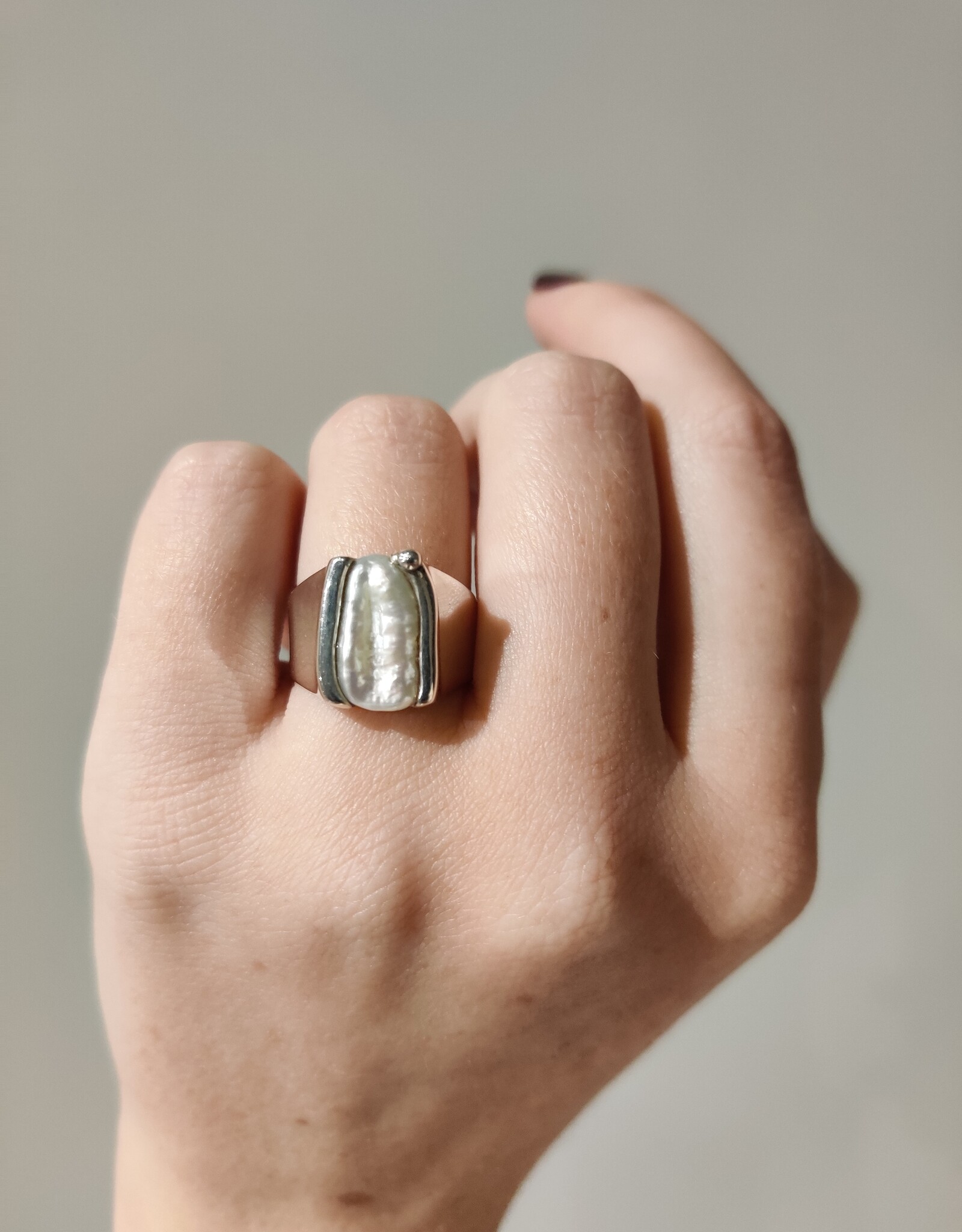 Ring platte parel small