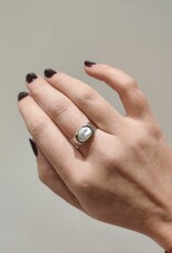 Ring platte parel mini