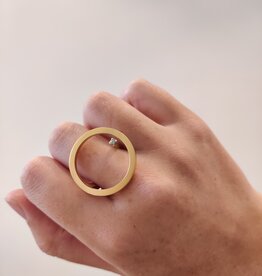 Circle ring gold-plated