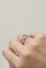 Ring impuls three zilver