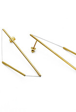 Earrings trapezoid gold-plated