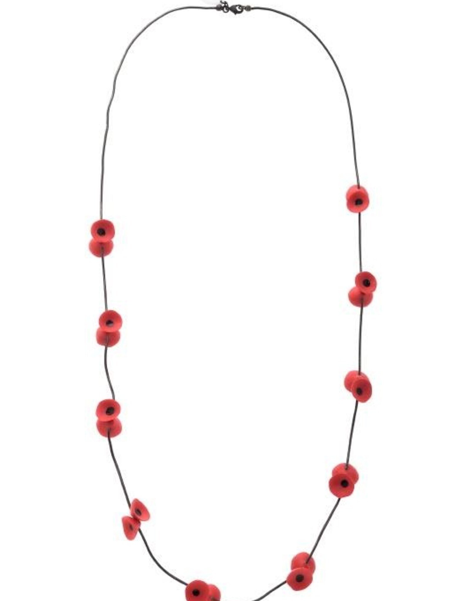 Necklace poppy long