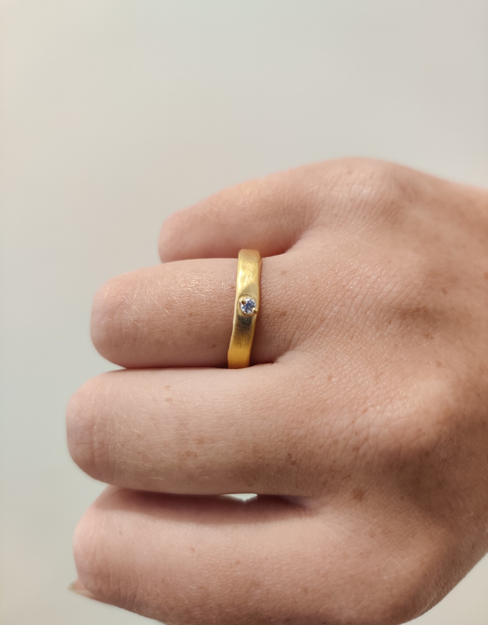 Ring Solitair gold-plated
