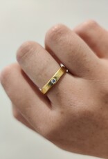 Ring Solitair gold-plated