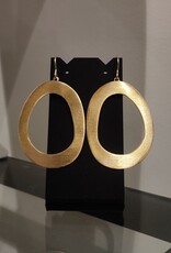 Earrings Oval gold-plated