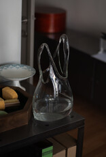 Plastic bag-shaped glass vase