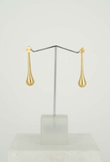Earrings long drop gold-plated