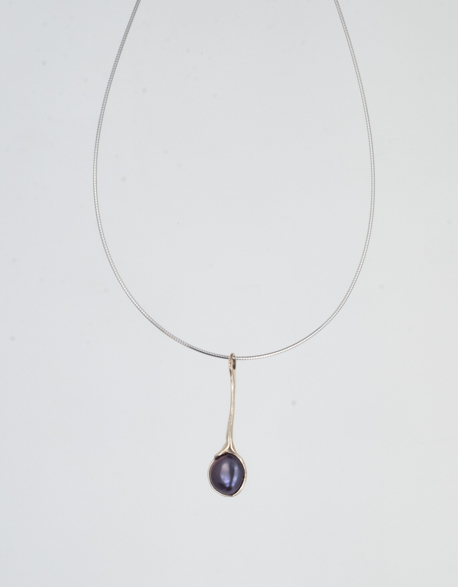 Necklace Pendant Black Pearl