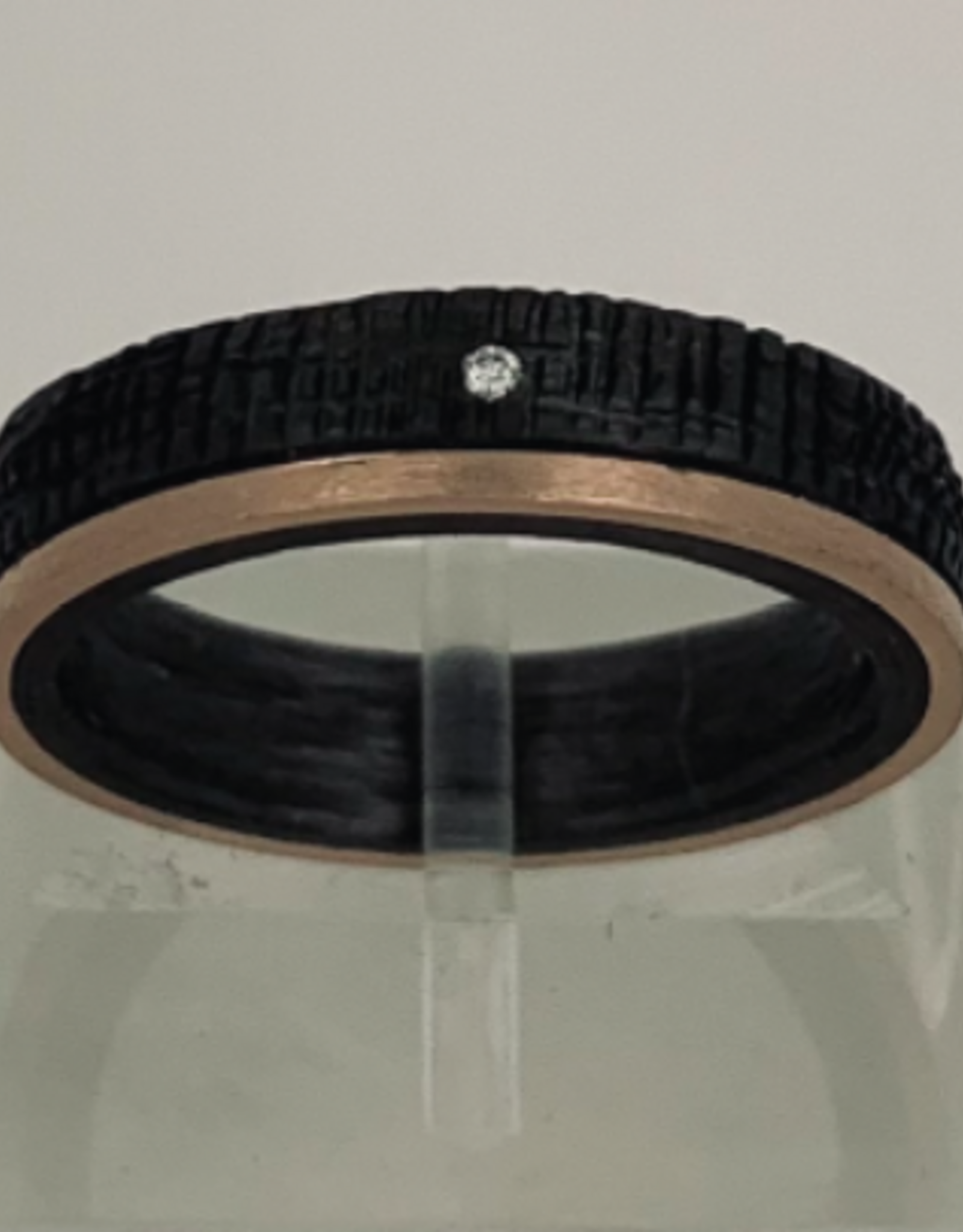 Ring Carbon Diamant Rood Goud