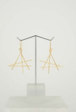 Earrings triangles gold-plated