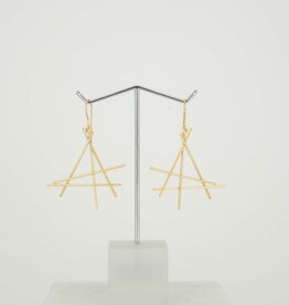 Earrings triangles gold-plated