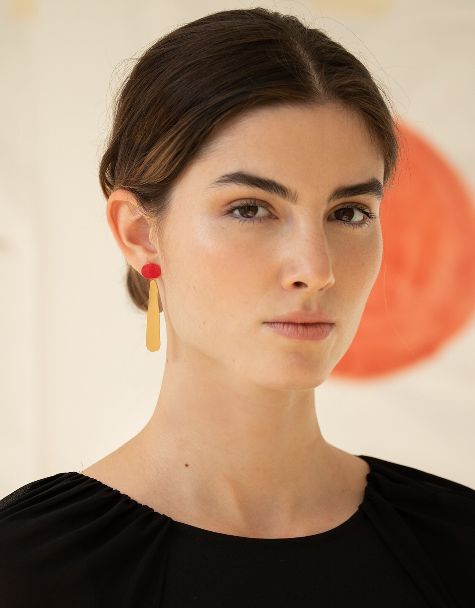 Oorbellen Miro Lang Rood