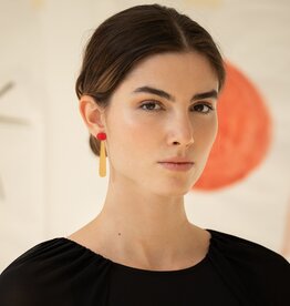 Earings Miro Red Long
