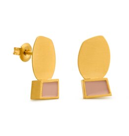 Earrings Collage Rose