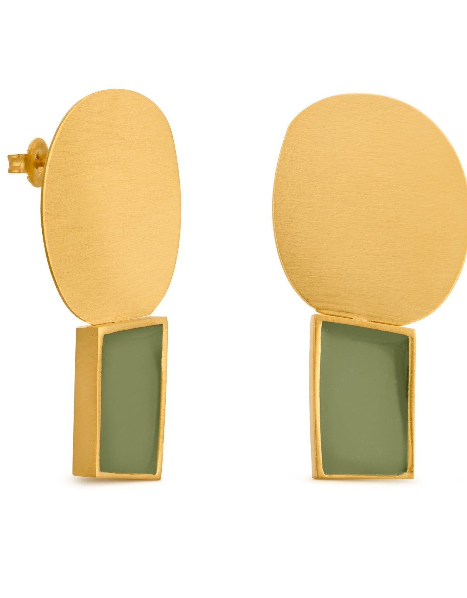 Earrings Collage Green