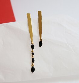 Earrings Miro Long Black
