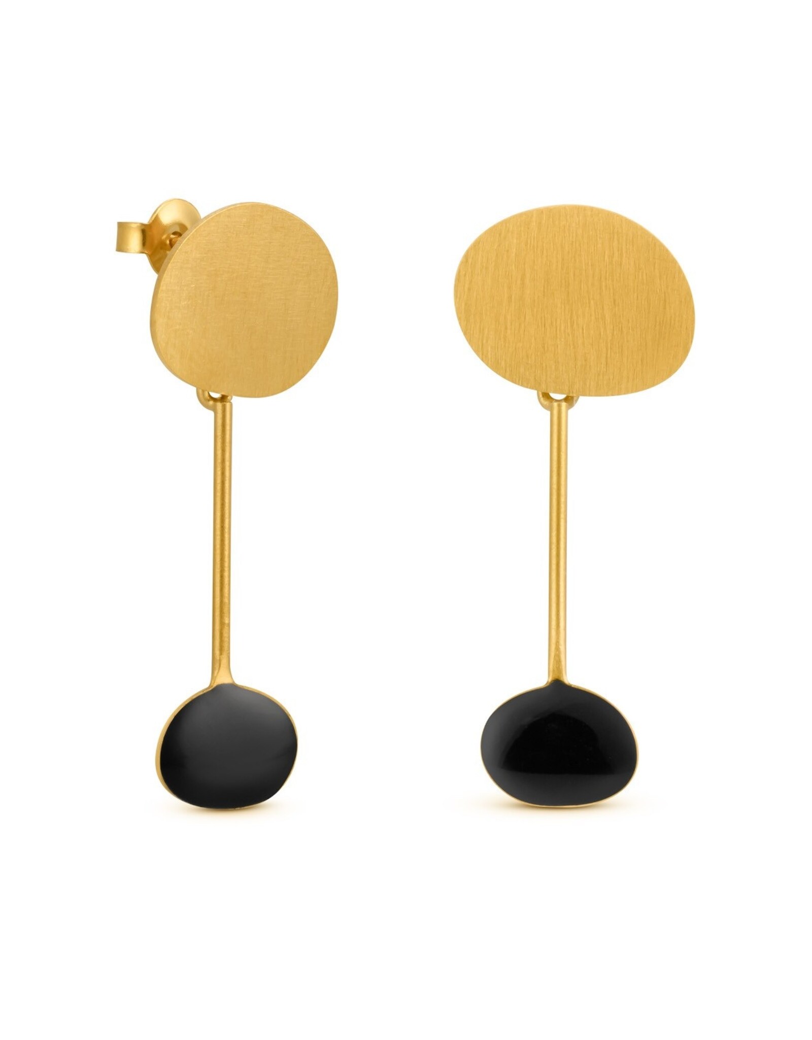 Earrings Miro Black Circle