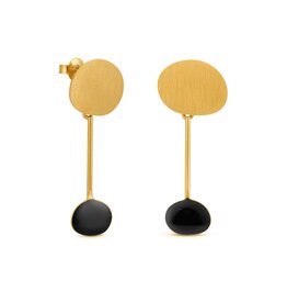 Earrings Miro Black Circle