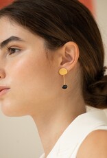Earrings Miro Black Circle