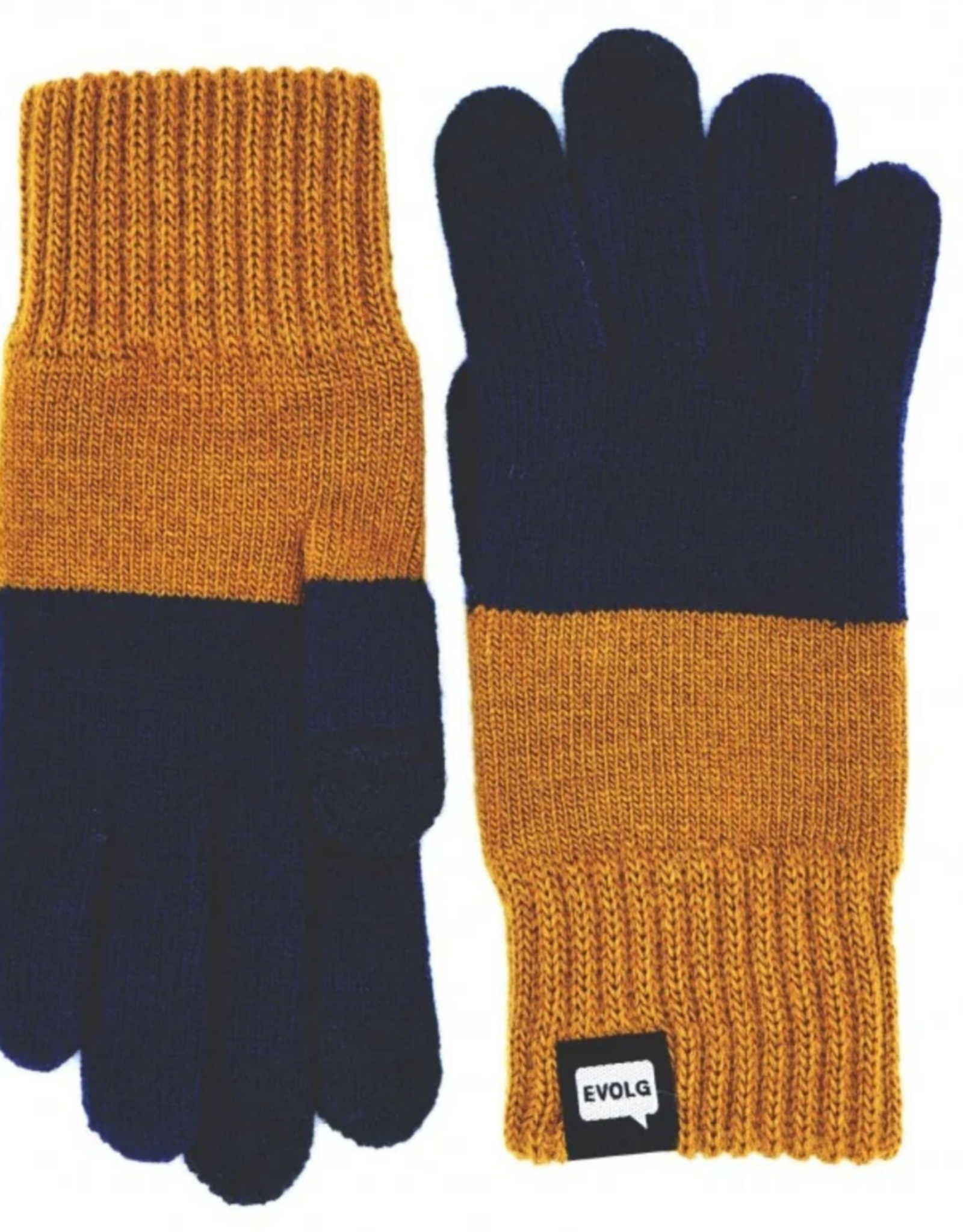 Gloves Touchscreen Brown Blue/Orange