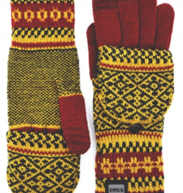 Handschoenen Touchscreen Rood/Geel Geïntegreerde Want