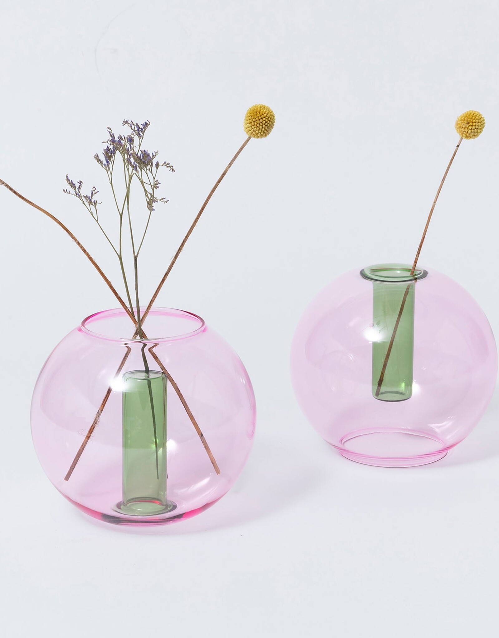 Omkeerbare Bubble Vaas Roos-Groen