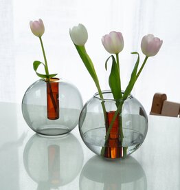 Omkeerbare Bubble Vaas Grijs-Amber