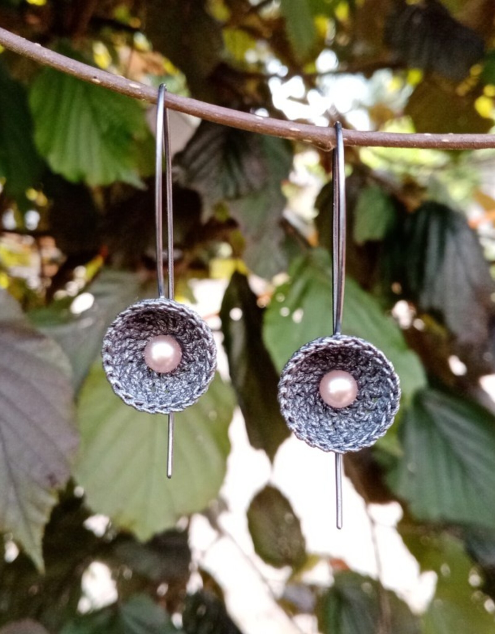 Pearl Embroidered Earrings