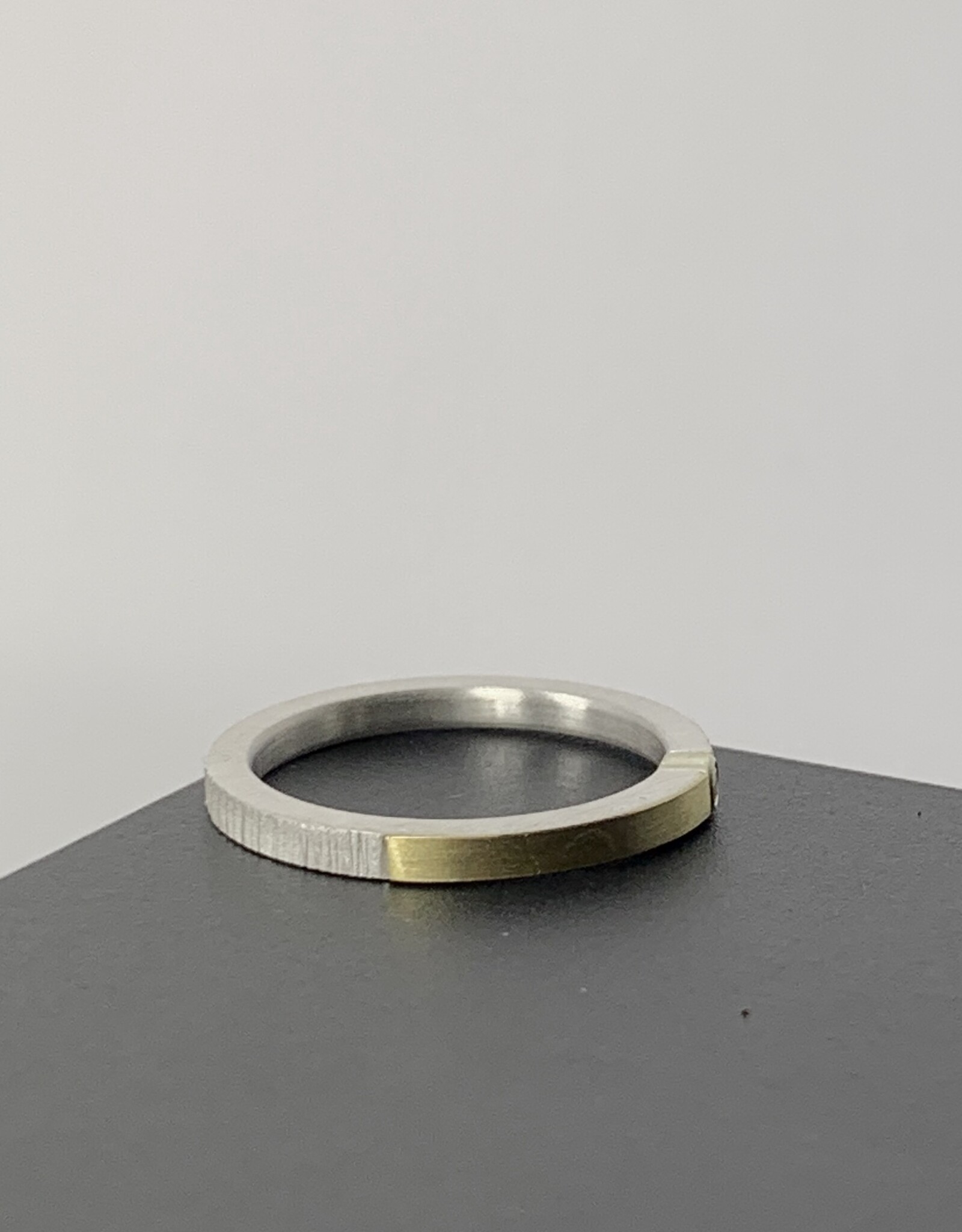 Ring Goudplaat Diamant Smal