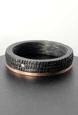 Ring Carbon Diamond Red Gold