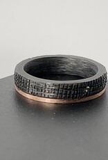 Ring Carbon Diamond Red Gold