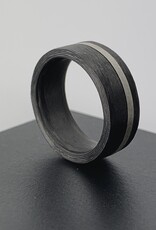 Ring Carbon en zilver