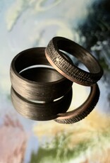 Ring Carbon Diamond Red Gold