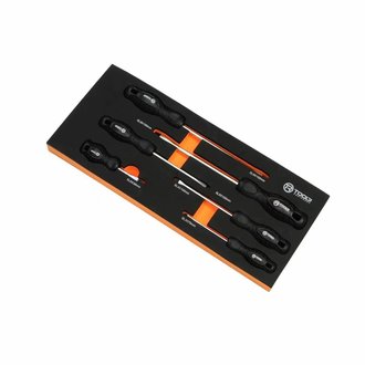 ToolR Equipment ToolR 6-delige schroevendraaier set platte kop