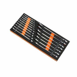 ToolR Equipment ToolR 17-Delige gepolijste Steek-ring sleutel set