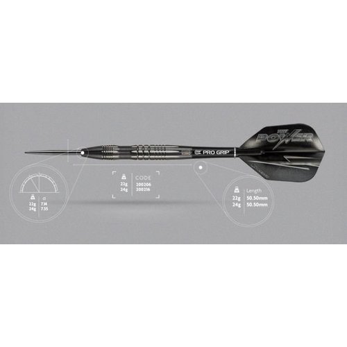 Target Phil Taylor Power 8ZERO Black Titanium 80% S2 Freccette Steel Darts