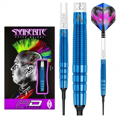 Red Dragon Red Dragon Peter Wright Snakebite PL15 90% Blue Freccette Soft Darts